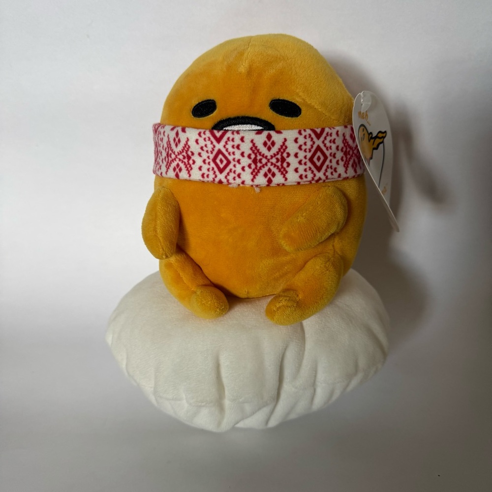 Sanrio - Gudetama Gude Gude Tama, 8” Plush The Lazy Egg Christmas Sanrio Plush